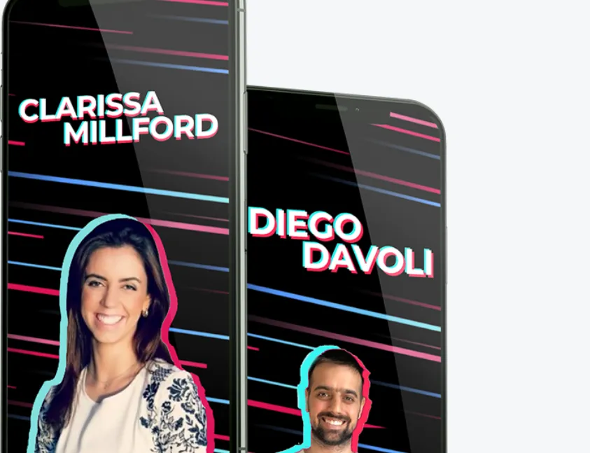 Capa: Academia de TikTokers: Baixe o Curso Diego Dávila e Clarissa Millford