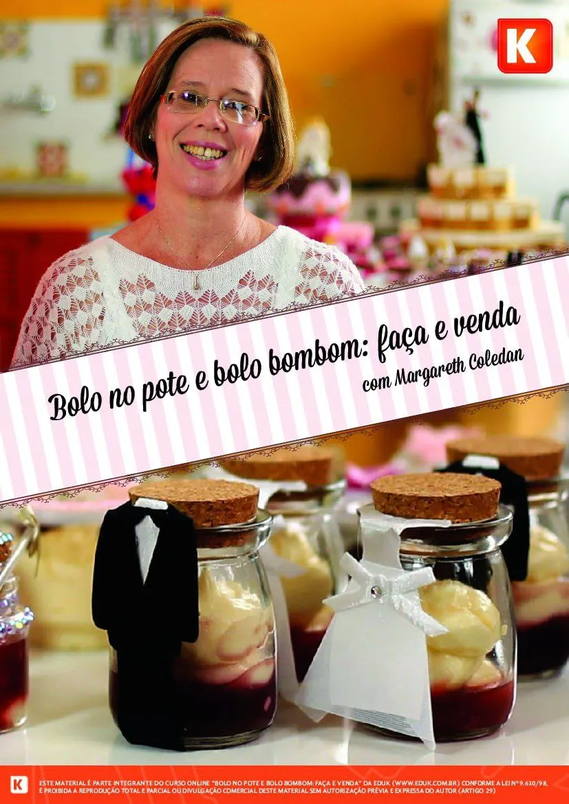 Capa: Baixar Curso Bolo no Pote e Bombom Margareth Coledan | EduK