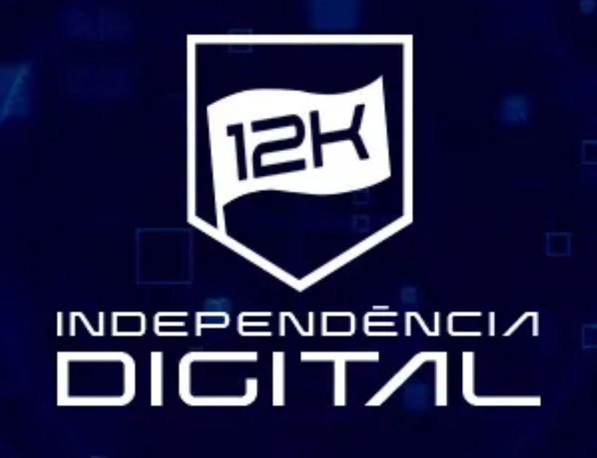 Logo da Mentoria Independência Digital de Pablo Marçal com fundo digital e elementos de crescimento financeiro