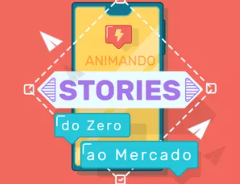 Logo do curso Yogo Motion com elementos de animação de Stories no After Effects