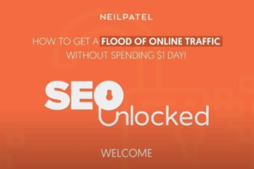 Capa do curso SEO Unlocked de Neil Patel com elementos de otimização e conversão