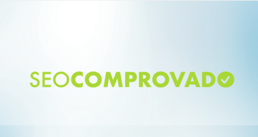 Eduardo Borges apresentando o curso SEO Comprovado com ícones de gráfico e busca do Google.