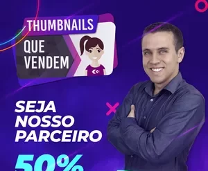 Thumbnail profissional de alta conversão com título atraente para vender cursos online