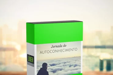 Jornada do Autoconhecimento Pedro Calabrez: livro aberto com ilustração de cérebro e mente em transformação.
