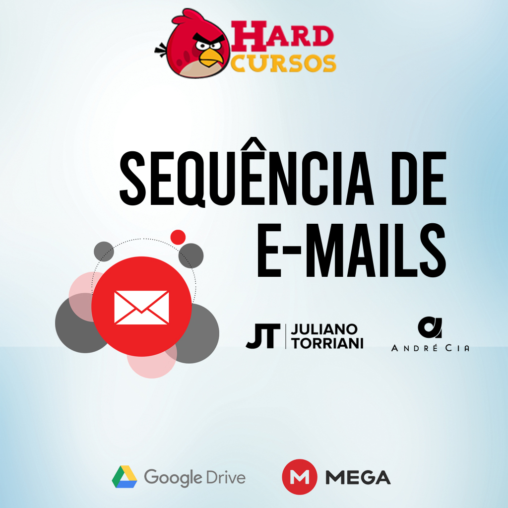 Capa do curso Sequência de E-mails com André Cia e Juliano Torriani