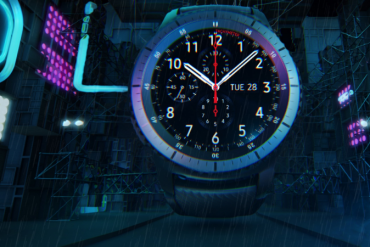 Cena dinâmica de motion graphics em 3D com o plugin Element 3D, demonstrando animação de objetos e texto.