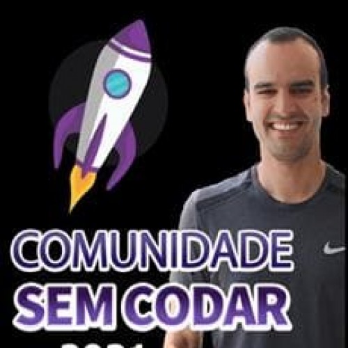 Renato Asse ensinando desenvolvimento sem código no curso Comunidade Sem Codar 2021