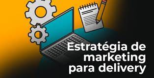 Ilustração digital de um smartphone exibindo um cardápio de delivery com um ícone de carrinho de compras e gráficos de crescimento de vendas no Instagram.
