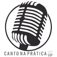 Homem cantando com paixão, microfone na mão, luzes vibrantes ao fundo, representando o curso Canto na Prática 2.0 e desenvolvimento vocal.
