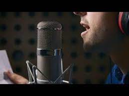 Homem ou mulher cantando com microfone, expressando paixão e técnica vocal avançada.