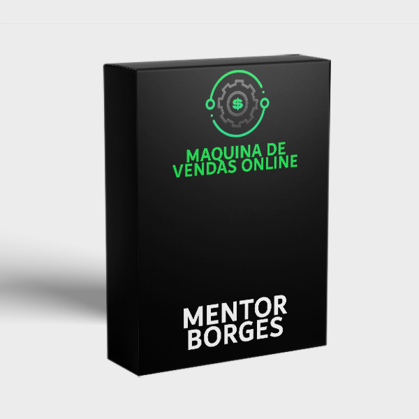 Capa do curso Máquina de Vendas Online Gestor Milionário com ícones de dinheiro e gráficos de crescimento.