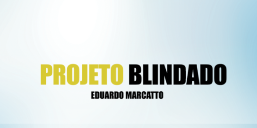 Eduardo Marcato apresentando o Projeto Blindado para gestão de empresas e equipes.