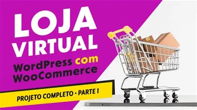 Banner do curso completo para montar loja virtual com guia detalhado de e-commerce e marketing digital.