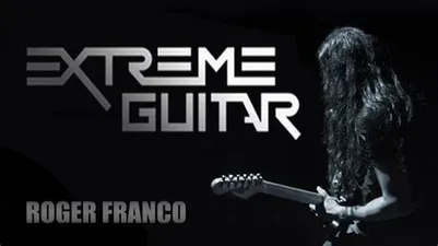 Guitarrista tocando solo com fluência e expressão no curso Extreme Guitar Masterclass