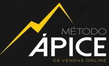 Método Ápice de Vendas Online: Capa do Curso Digital com Ícones de Crescimento Financeiro e Sucesso Online.