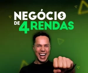 Capa do curso Negócio 4 Rendas com Cassio Canali, mostrando gráficos de crescimento financeiro.
