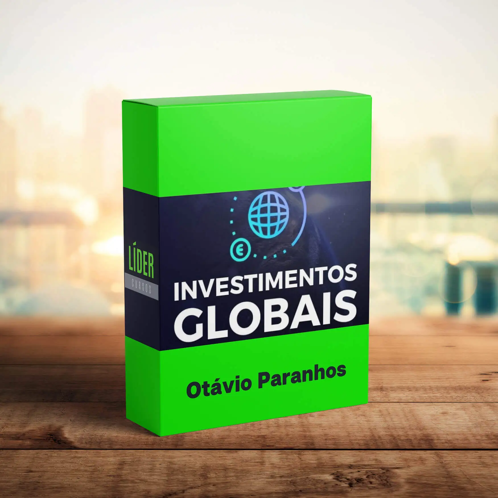 Otávio Paranhos ensinando sobre investimentos globais e renda em dólar.