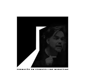 Capa da Formação Storytelling Marketing de Leandro Aguiari com elementos de narrativa e marketing digital.