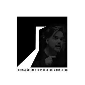 Capa da Formação Storytelling Marketing de Leandro Aguiari com elementos de narrativa e marketing digital.