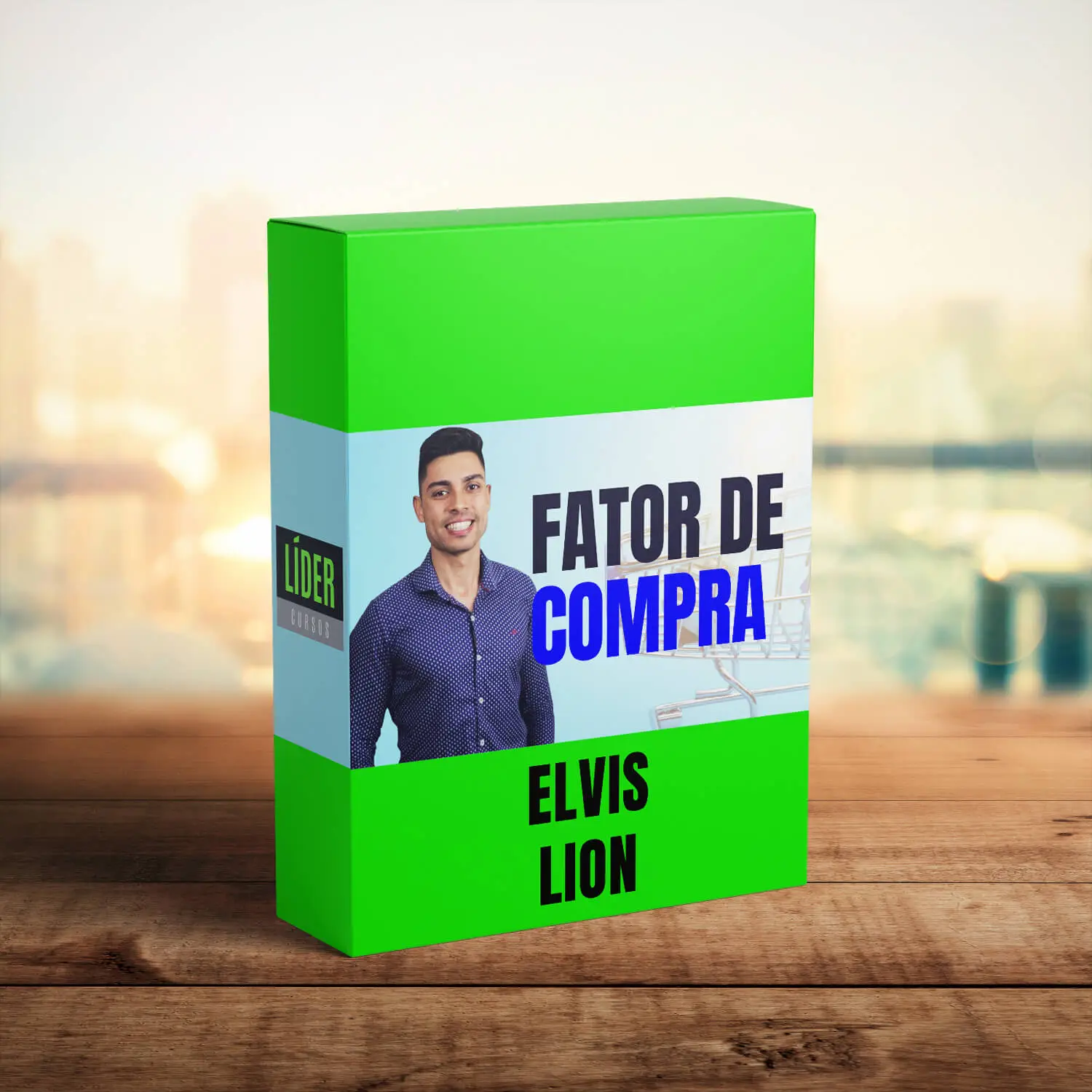 Capa do curso Fator de Compra de Elvis Lion com selo de economia e estilo de vida