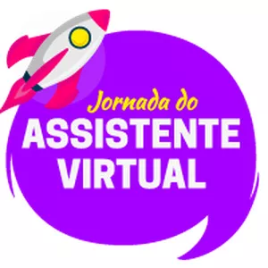 Ana Tex apresentando o curso Jornada da Assistente Virtual com materiais digitais e ferramentas de marketing digital.