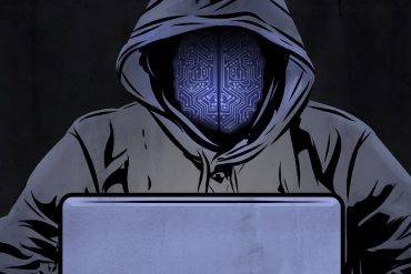Estudante aprendendo ethical hacking em um computador com símbolos de segurança digital