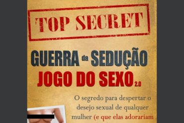 Capa do curso Guerra da Sedução 2.0 em alta resolução com detalhes de design moderno e cores vibrantes, representando confiança e atração.