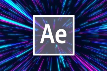 Estudante criando motion graphics avançados no Adobe After Effects, mostrando composição e VFX.