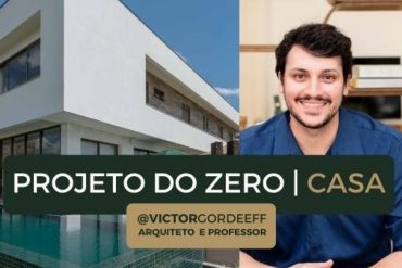 Capa do curso Arquitetura Victor Gordeeff com design moderno e profissional