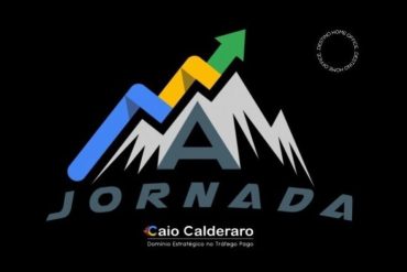Capa do curso Google Ads Caio Calderaro com elementos de tráfego pago e gráficos de crescimento
