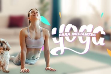 Capa do curso Yoga Para Iniciantes BTFIT com instrutora demonstrando postura inicial.