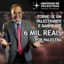 Roberto Shinyashiki ministrando palestra no curso Negócios de Palestras