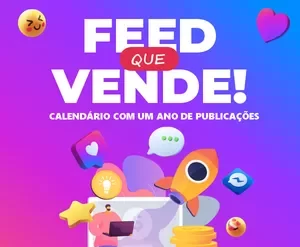 Curso Feed Que Vende Sirlei dos Santos com calendário de postagens e dicas de marketing digital para vendas