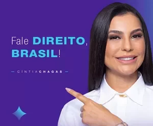Capa do curso Fale Direito Brasil com Cintia Chagas