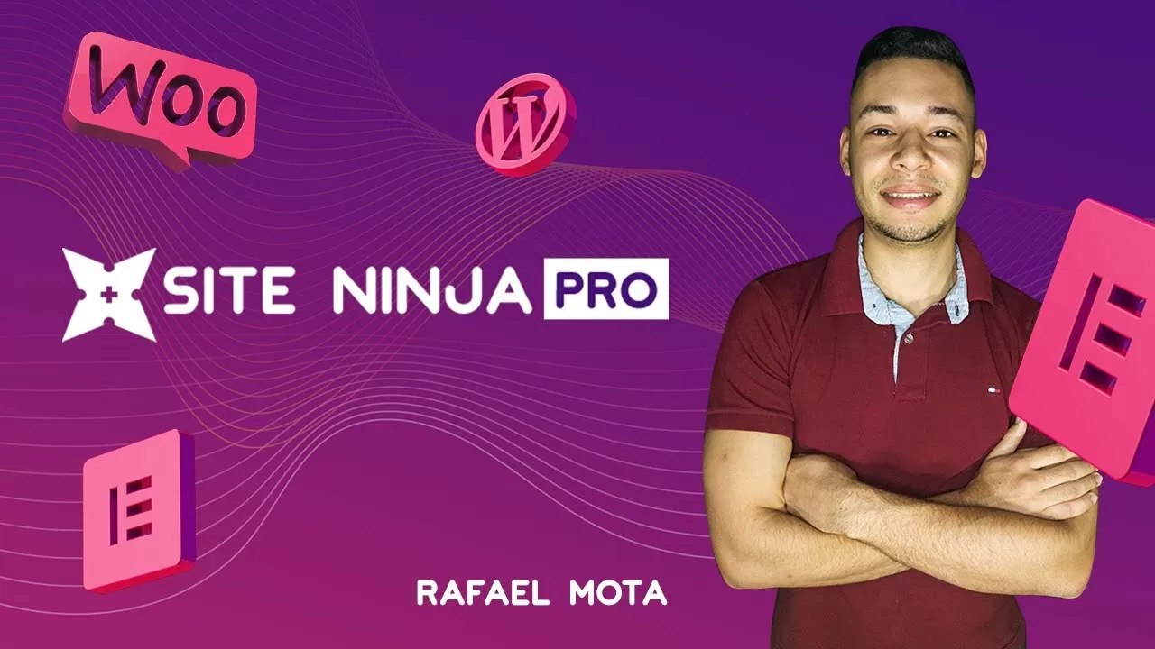 Capa do curso SITE NINJA PRO de Rafael Mota em alta resolução, mostrando detalhes de SEO técnico e copywriting.