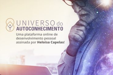 Capa do curso Universo do Autoconhecimento em alta resolução, com cores vibrantes e simbolismo de crescimento pessoal e descobertas.
