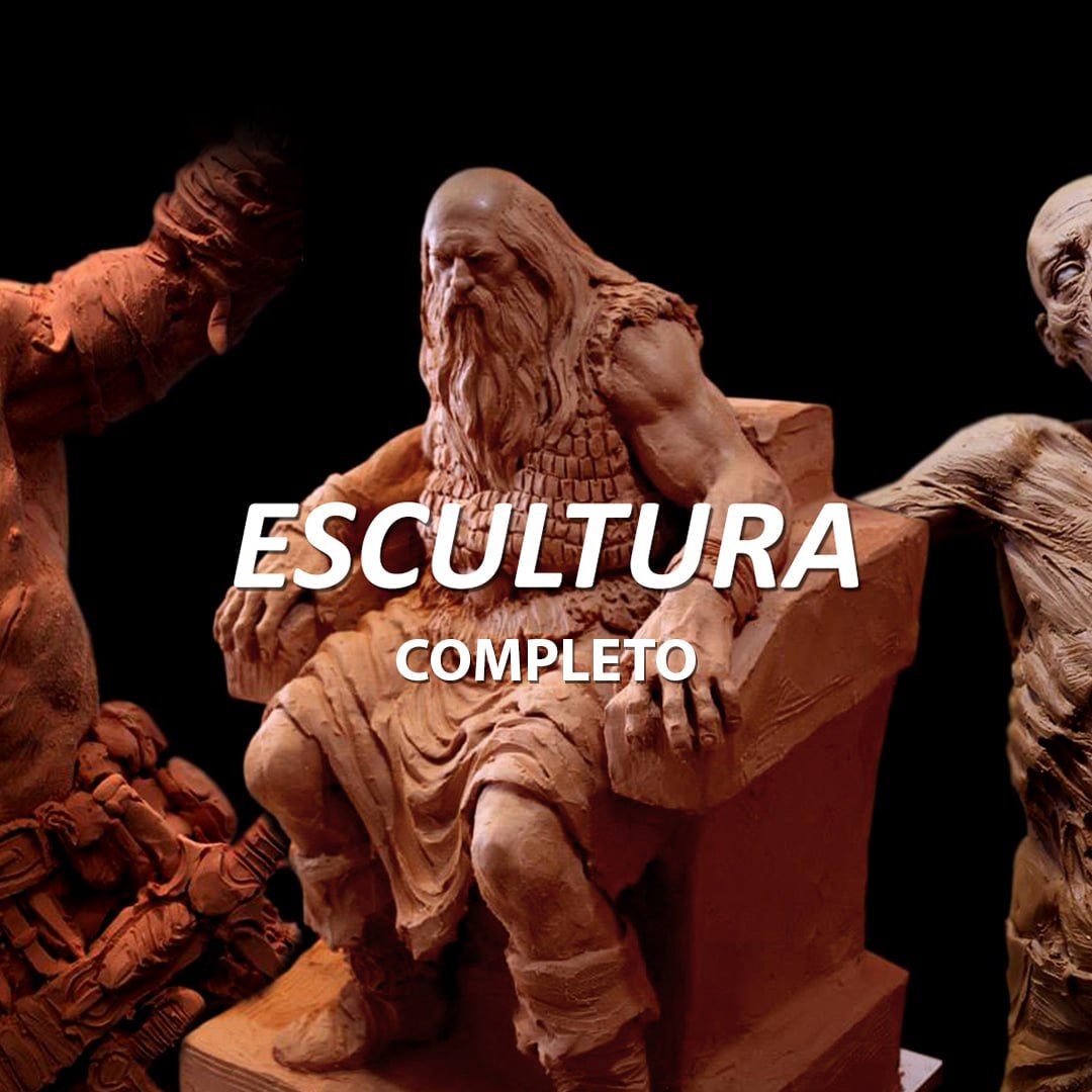 Alex Oliver demonstrando técnicas de modelagem digital em escultura figurativa, curso definitivo 2.0