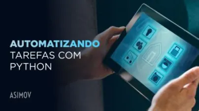 Capa do curso Automações com Python da Asimov Academy com foco em download.