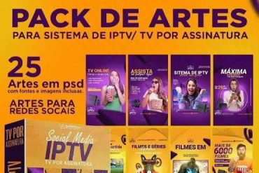 Pack Artes Editáveis IPTV: Design Profissional para Máxima Conversão e Tráfego