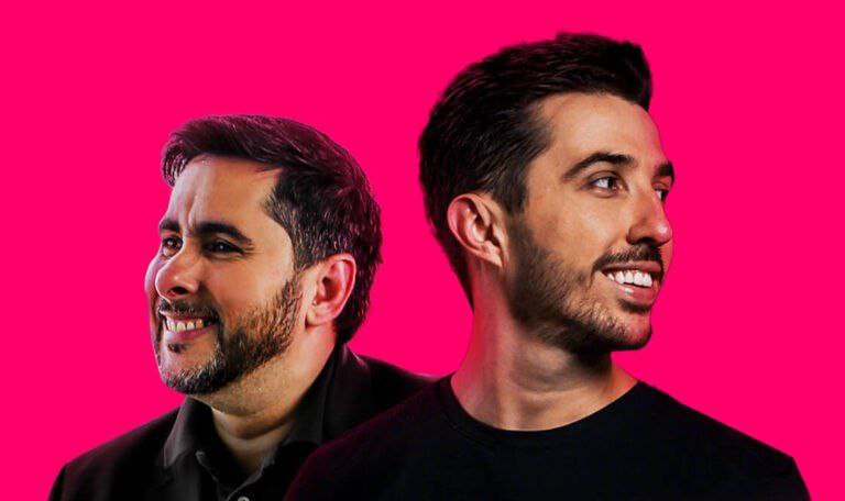 Capa digital do curso Vende-C Programa de Vendas Pro de Flavio e Caio com ícones de vendas e marketing digital.