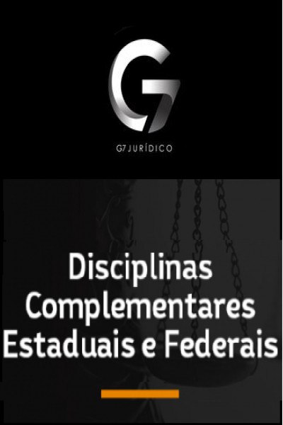 Capa do curso Disciplinas Complementares Federais e Estaduais G7 Jurídico 2022 em alta resolução, com destaque para o logo do G7 Jurídico e o ano de 2022.